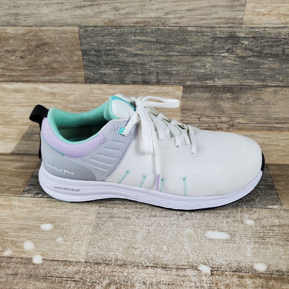 Timberland PRO Overdrive Womens Work Shoes Sz 8.5 White Composite Safety Toe